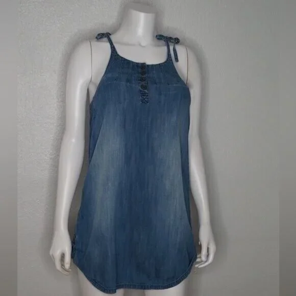 celebrity pink denim dress Celebrity Pink Juniors' Long-Sleeve Denim Mini Shirtdress